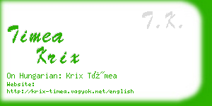 timea krix business card